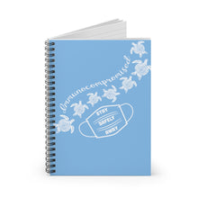 Load image into Gallery viewer, Turtles Spiral Notebook- Sky Blue
