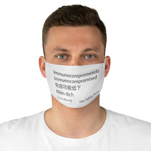 Men's Languages Fabric Face Mask