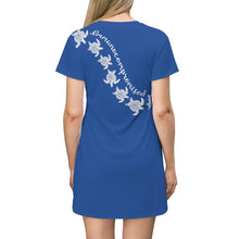 Load image into Gallery viewer, T-Shirt Dress Coverup- Blue Turtles
