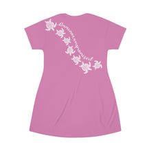 Load image into Gallery viewer, T-Shirt Coverup Dress- Pink Turtles
