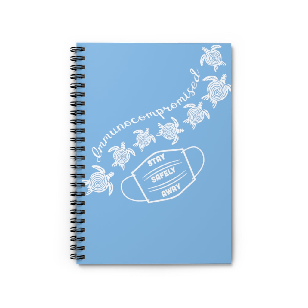Turtles Spiral Notebook- Sky Blue