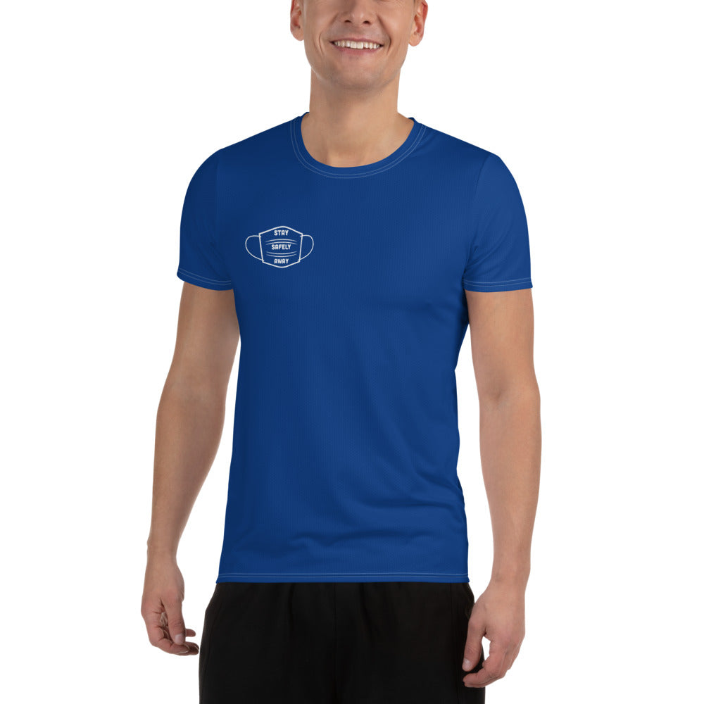 Men's Premium Athletic T-shirt- Burnt Blue