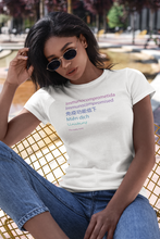 Load image into Gallery viewer, Women&#39;s Slim fit Languages Tee
